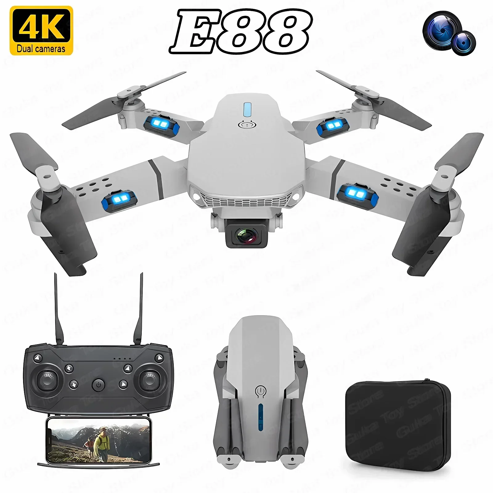 Drone Cinematic - Drone E88 Pro WIFI FPV Grand