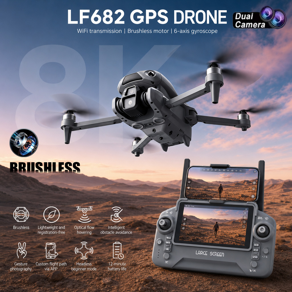 Drone Mapping - Nouveau Drone LF682 8K avec Double